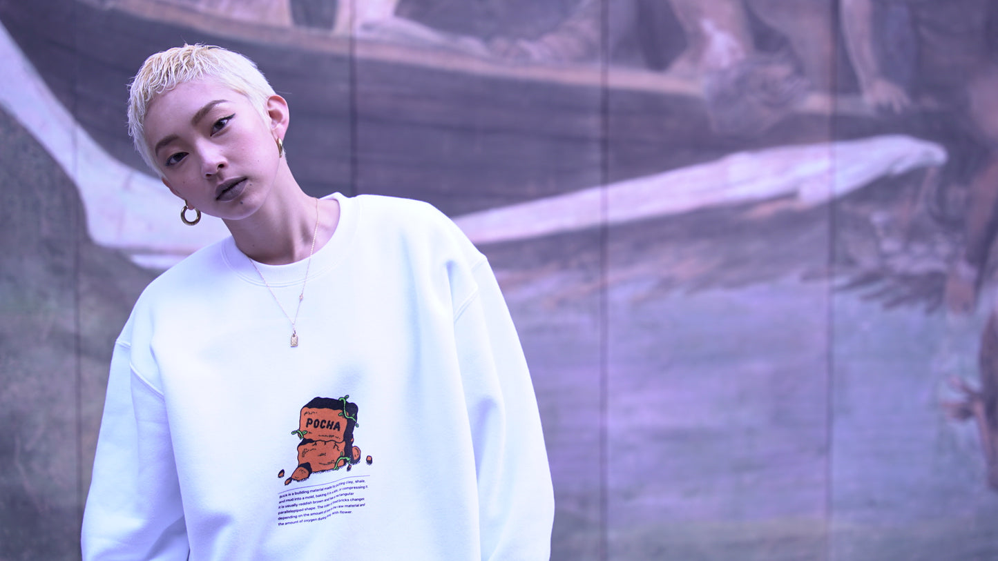 Old Brick Sweat Shirt (White)