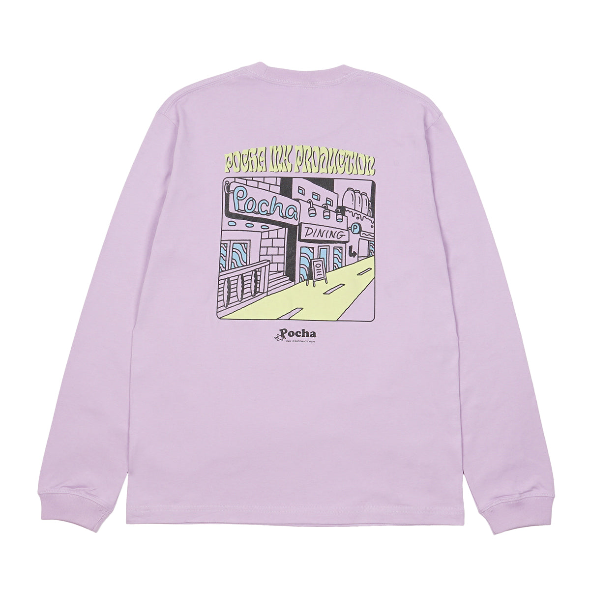 Dining Street L/S Tee (Light Purple)