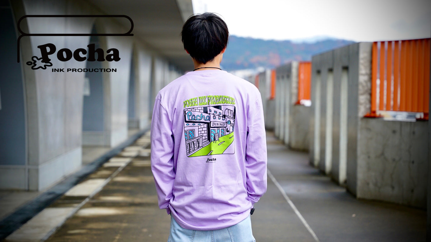 Dining Street L/S Tee (Light Purple)